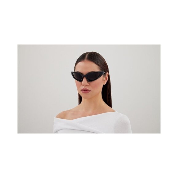New BALENCIAGA Black Cat Eye BB0352S 001 Sunglasses Women - Picture 5 of 6